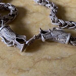 Antique double heads dragon necklace